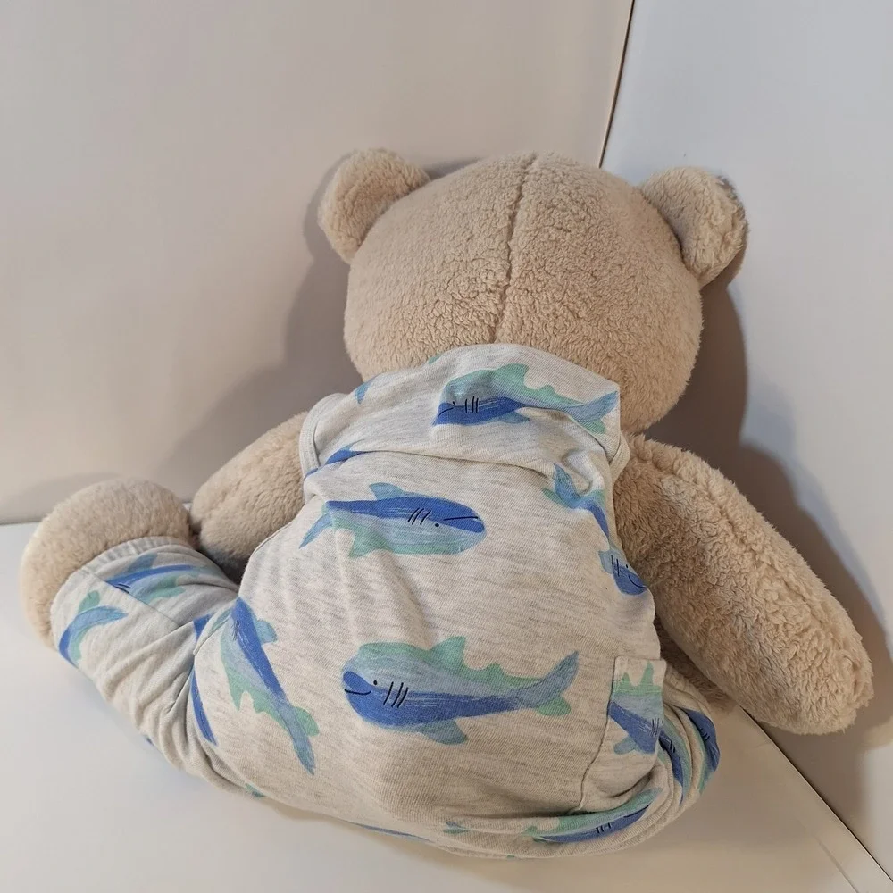 Carter's Tan Soft Plush Teddy Bear w/ Brown‎ White Spots Bow Stuffed Animal 16